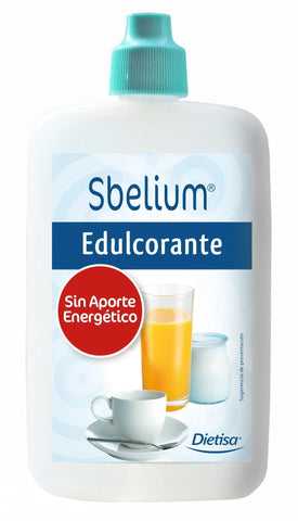 Dietisa Sbelium liquid sweetener bottle, 130ml, by Jag Couture London - New York, with a clear label and sleek design.