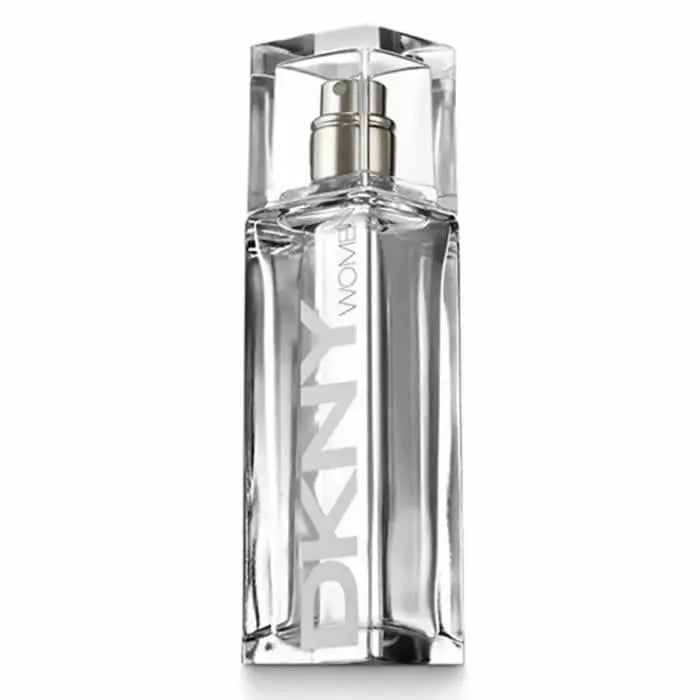 Donna Karan DKNY Women Energizing Eau De Toilette spray 30ml, clear glass bottle with orange accents and elegant design.
