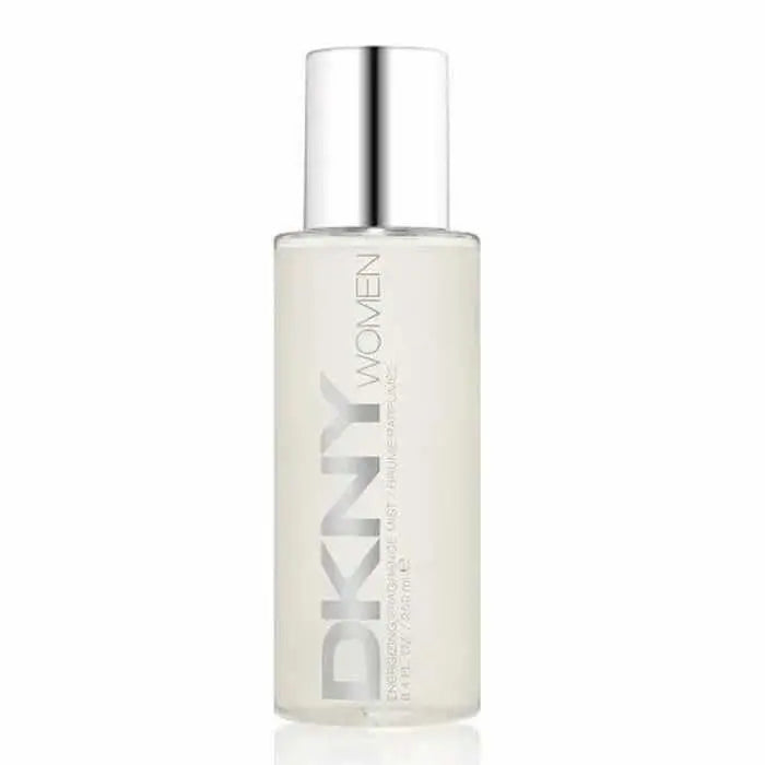Donna Karan Dnky Women Energizing Fragrance Mist 250ml spray, with sleek bottle design and fresh floral scent.