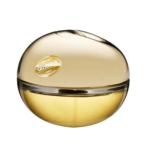 Donna Karan Golden Delicious perfume spray 50ml by Jag Couture London New York showing the elegant bottle.
