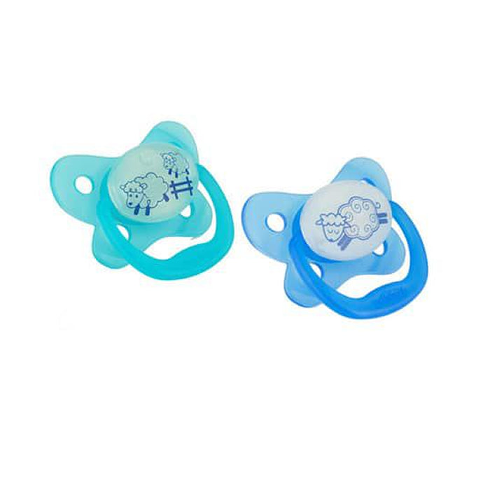 Jag Couture London New York Dr. Brown's Nighttime Soother for 0-6 months, soft silicone pacifier with a calming design for infants.
