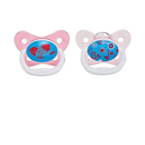 Jag Couture London New York Dr. Brown's Prevent Butterfly Soother T2 for ages 6-12 months, two units shown in the image.