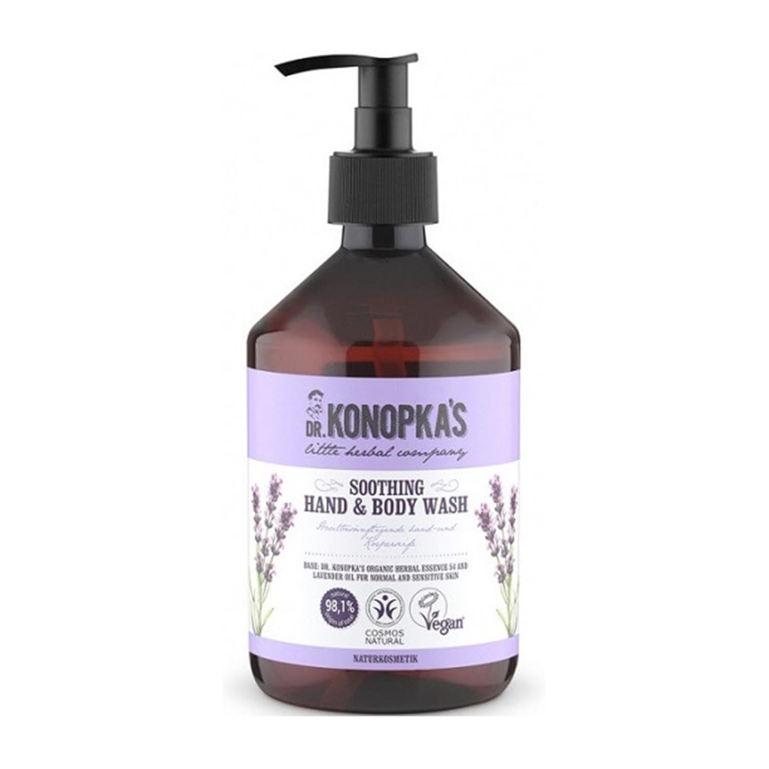 Jar of Dr. Konopka's Soothing Gel De Baño for body and face, 500ml, from Jag Couture London New York.