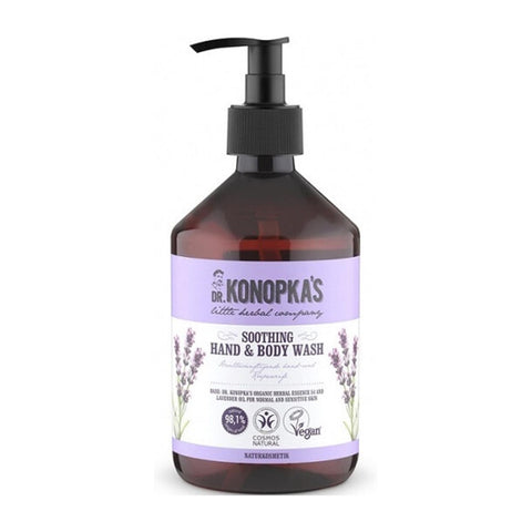 Jar of Dr. Konopka's Soothing Gel De Baño for body and face, 500ml, from Jag Couture London New York.