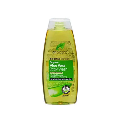 Jag Couture London Aloe Vera Bath and Shower Gel 250ml bottle with green label and clear gel inside.