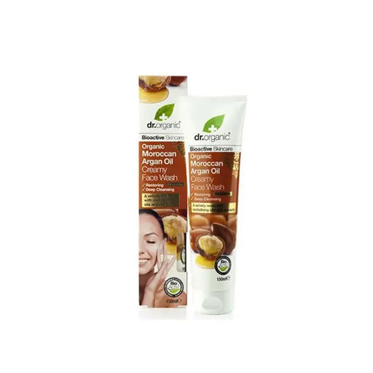 Dr Organic Moroccan Argan Oil Cream Face Wash 150ml Jag Couture London - New York