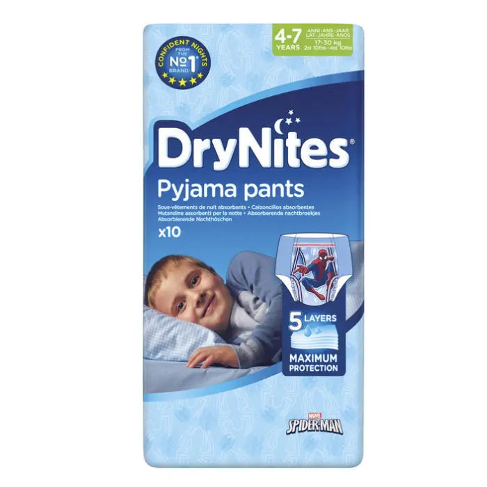 Drynites Pyjama Pants for 4-7 years by Jag Couture London New York, showing soft fabric and elastic waistband.