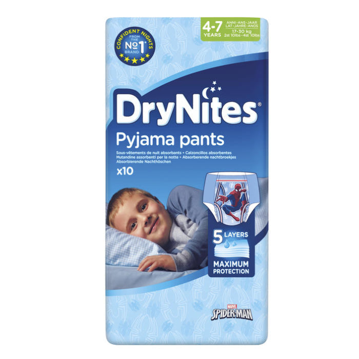 Drynites Pyjama Pants for 4-7 years by Jag Couture London New York, showing soft, comfortable fabric and elastic waist.