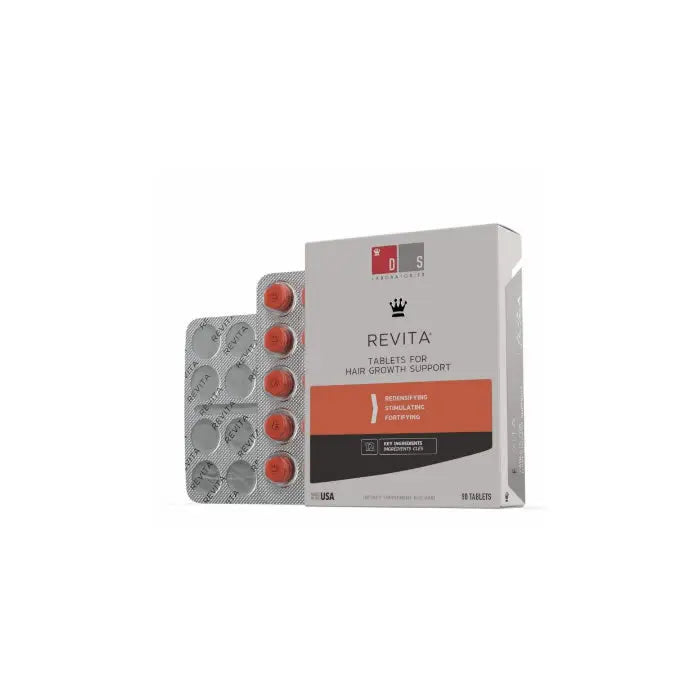 Ds Revita Anti-Hair Loss 90 tablets by Jag Couture London New York, showing the box with branding and product details.