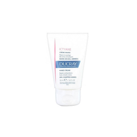 Ducray Ictyane Hand Cream 50ml jar, smooth moisturizer for dry hands, with nourishing formula, by Jag Couture London New York.