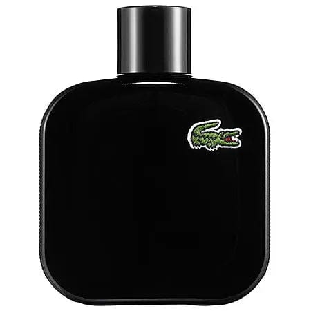 Eau De Lacoste L 12,12 Noir Eau De Toilette spray 100ml by Jag Couture London New York, featuring sleek black bottle design.