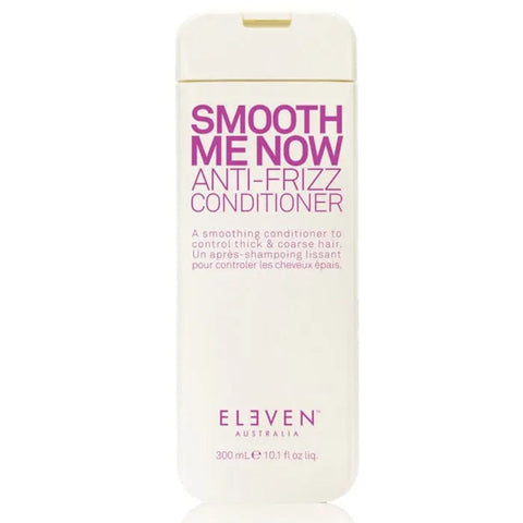 Jag Couture London anti-frizz conditioner, Eleven Smooth Me Now, 300ml bottle with sleek packaging, designed to tame frizz and add shine.