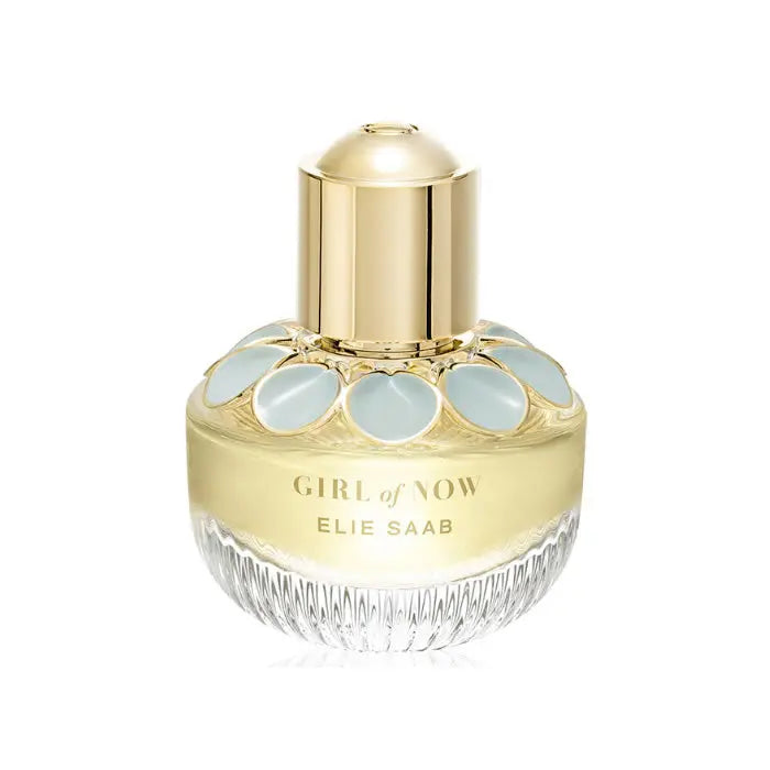 Elie Saab Girl Of Now Eau De Perfume spray bottle, 50ml, with elegant packaging and floral design, by Jag Couture London New York