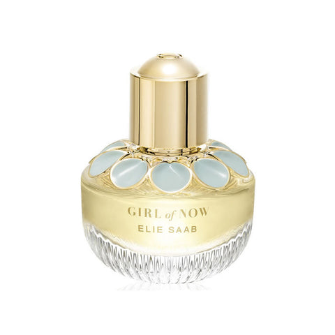 Elie Saab Girl Of Now 50ml Eau De Perfume spray with floral and fruity notes, displayed in a stylish bottle.