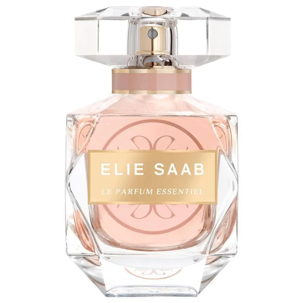 Elie Saab Le Parfum Essentiel Eau de Parfum spray 50ml, elegant perfume bottle with gold accents, from Jag Couture London New York