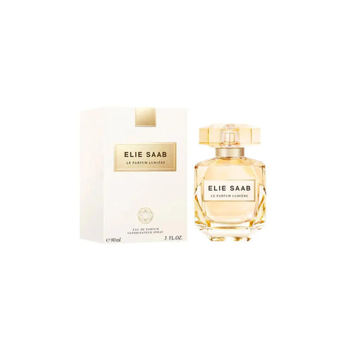Elie Saab Le Parfum Lumiere EPV 90ml perfume bottle with elegant design, displayed on a neutral background.