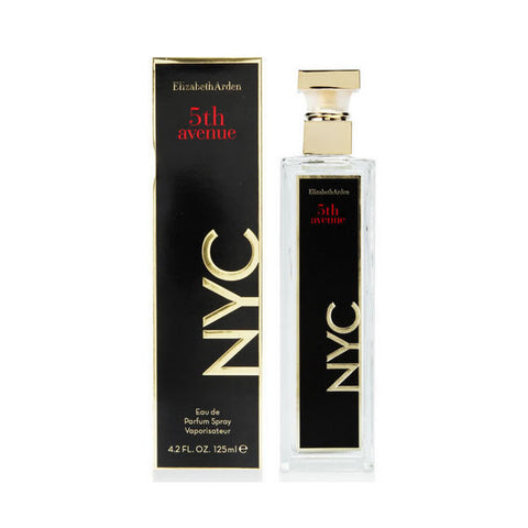 Elizabeth Arden 5th Avenue NYC perfume spray by Jag Couture London, 125ml bottle with elegant floral design.