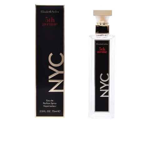 Elizabeth Arden 5th Avenue NYC Eau De Perfume spray 75ml with elegant bottle and floral accents, displayed on a neutral background.