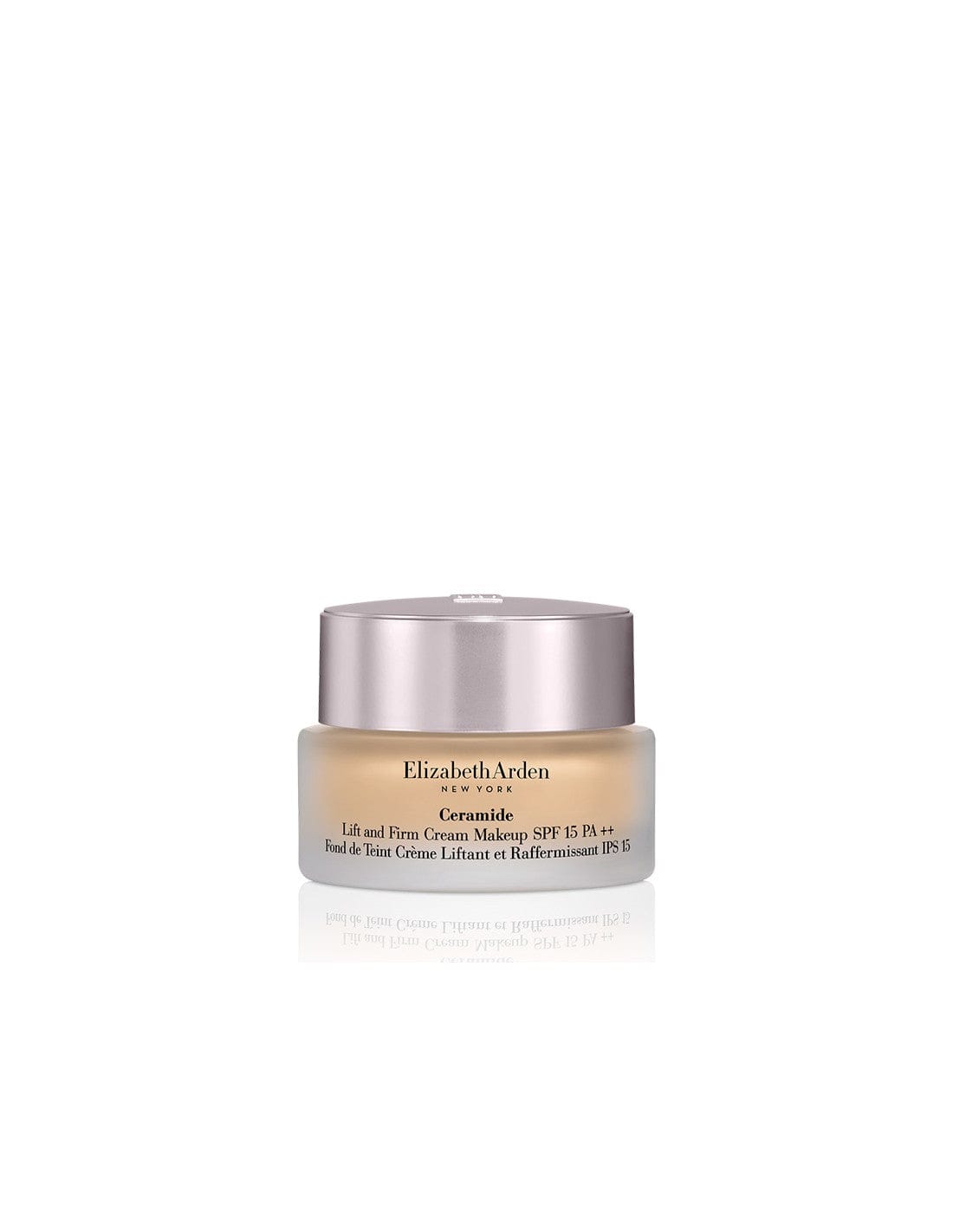 Elizabeth Arden Arden Maq Advanced Ceramide Lift and Firm Cream, in a jar with a gold lid and elegant packaging.