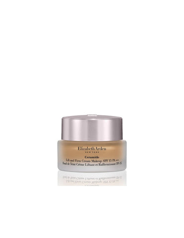 Elizabeth Arden Advanced Ceramide Lift and Firm Cream jar, skincare product with a white and gold packaging design.