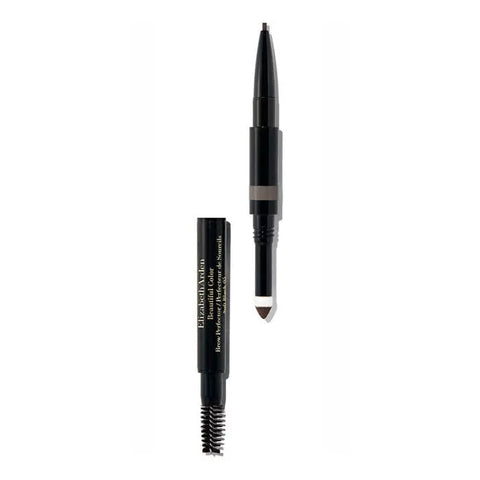 Elizabeth Arden Beautiful Color 3-in-1 Eye Brow in Soft Black by Jag Couture London – close-up of the eyebrow product stick and applicator