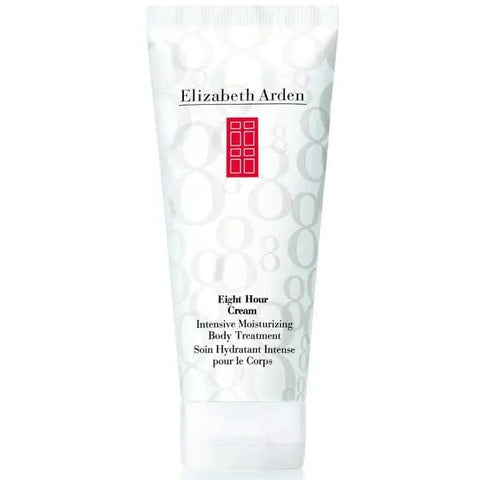 Elizabeth Arden Eight Hour Body Cream for all skin types in 200ml jar, featuring smooth, hydrating skincare from Jag Couture London.