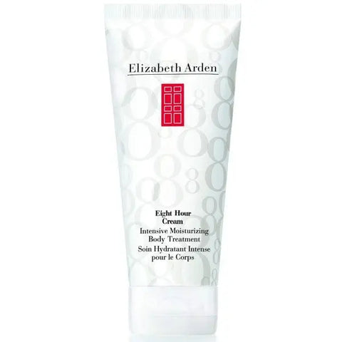 Elizabeth Arden Eight Hour Body Cream in 200ml jar, suitable for all skin types, displayed on a neutral background.