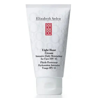 Elizabeth Arden Eight Hour Cream Intensive Daily Moisturizer for Face with SPF15 in 50ml jar, shown with the product packaging.