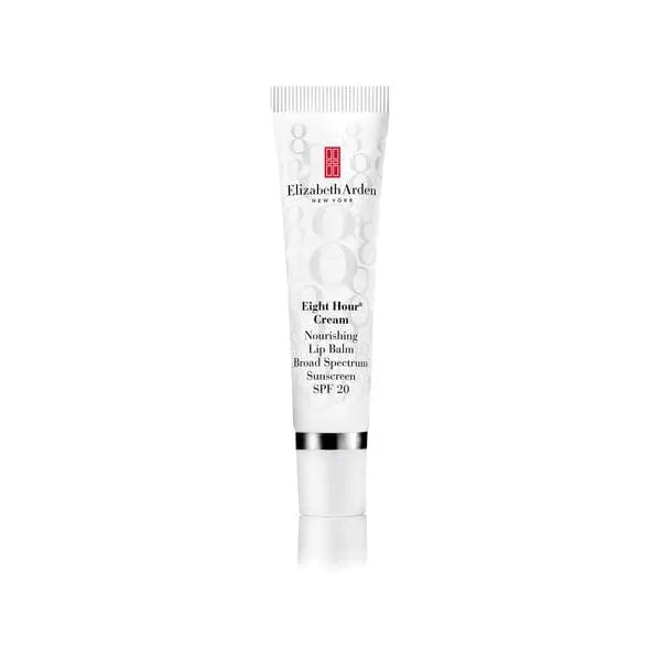 Elizabeth Arden Eight Hour Cream Nourishing Lip Balm with SPF 20 in 15ml container, featuring a sleek tube and cap.