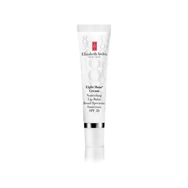 Elizabeth Arden Eight Hour Cream Nourishing Lip Balm with SPF 20 in a 15ml tube, featuring a sleek packaging design.