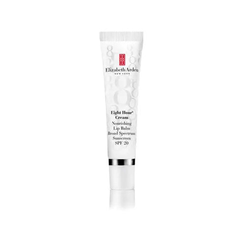 Elizabeth Arden Eight Hour Cream Nourishing Lip Balm with SPF 20 in 15ml tube, shown with packaging and applicator.