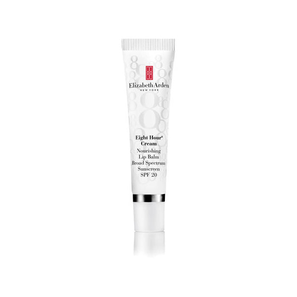 Elizabeth Arden Eight Hour Cream Nourishing Lip Balm with SPF 20 in a 15ml tube, designed for hydration and sun protection.