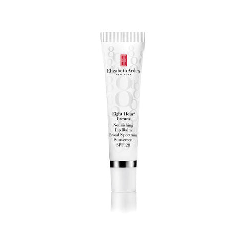 Elizabeth Arden Eight Hour Cream Nourishing Lip Balm with SPF 20 in a 15ml tube, designed for hydration and sun protection.