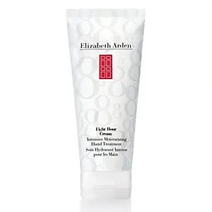Elizabeth Arden Eight Hour Hand Cream in 75ml jar, designed for all skin types, displayed with sleek packaging.