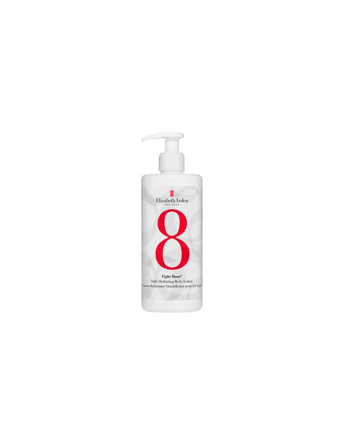 Elizabeth Arden Eight Hour Hydrating Body Lotion in 380ml bottle, with Jag Couture London - New York branding visible.