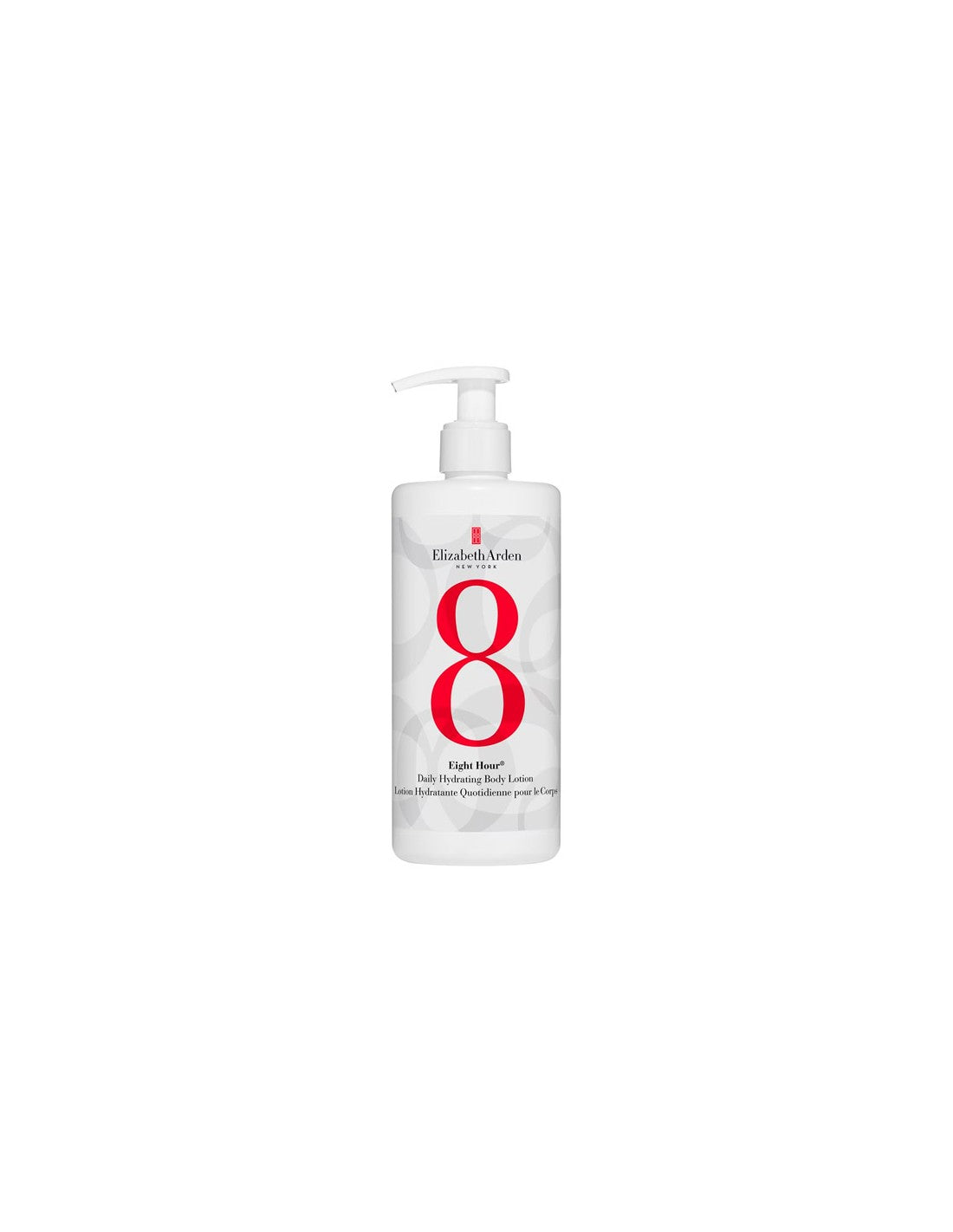 Elizabeth Arden Eight Hour Body Lotion by Jag Couture London - New York, 380ml bottle of hydrating moisturizer for smooth skin.