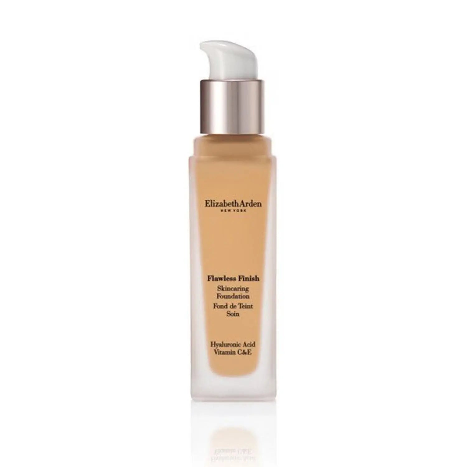 Elizabeth Arden Flawless Finish Base 310c in a sleek tube, displayed with the brand logo and a smooth, even complexion finish.
