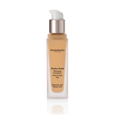 Elizabeth Arden Flawless Finish Base 310c in a sleek tube, displayed with the brand logo and a smooth, even complexion finish.