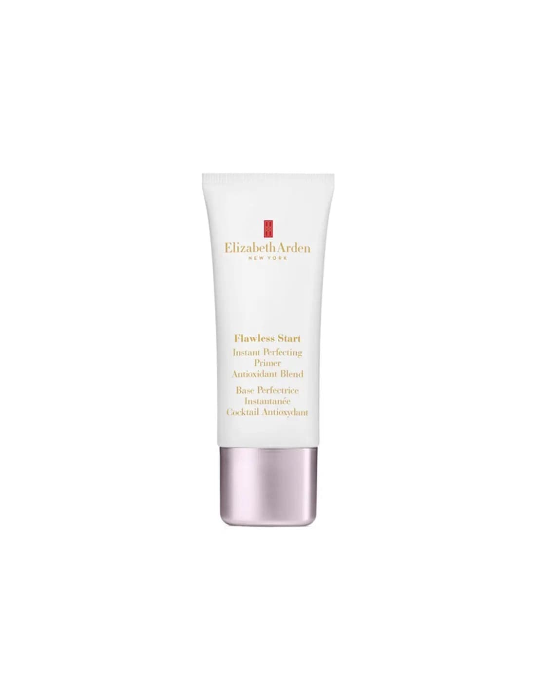 Elizabeth Arden Flawless Start Instant Perfecting Primer Base in 30ml, shown in a sleek tube with a clear cap, designed for smooth skin.