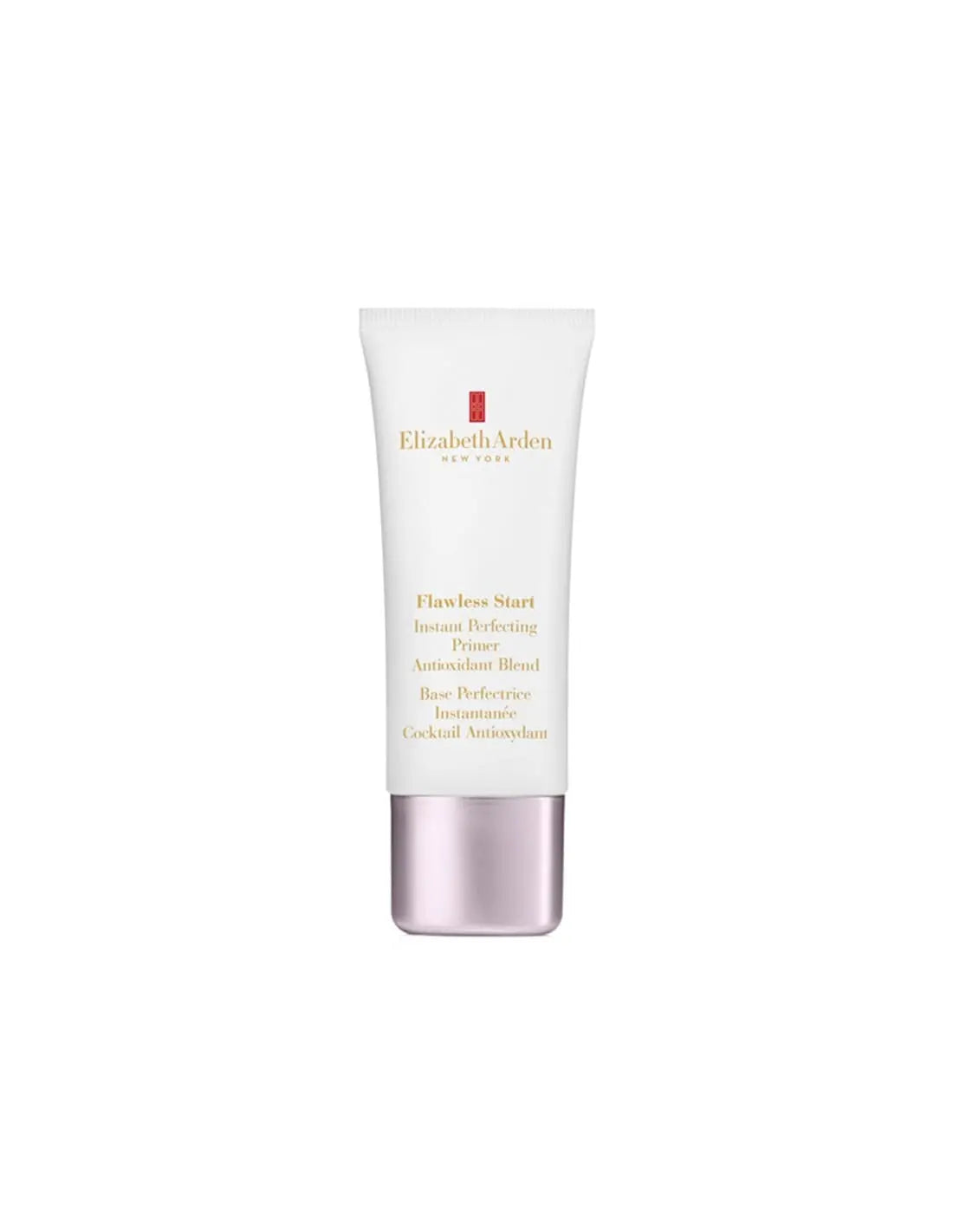Elizabeth Arden Flawless Start Instant Perfecting Primer Base in 30ml bottle, natural skin finish, with smooth, even texture.