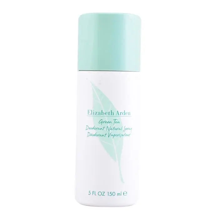 Elizabeth Arden Green Tea deodorant spray in 150ml bottle, featuring a sleek design and fresh green tea scent.