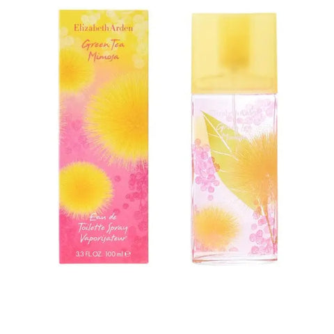 Elizabeth Arden Green Tea Mimosa Eau De Toilette spray 100ml, featuring fresh green tea and mimosa notes in a sleek glass bottle