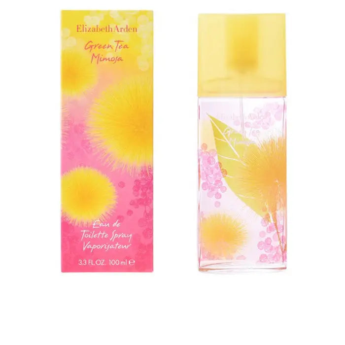 Elizabeth Arden Green Tea Mimosa Eau De Toilette spray 100ml with green tea and mimosa floral notes, in a sleek bottle.