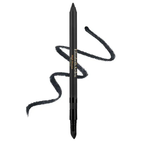 Elizabeth Arden High Drama Eyeliner in Smokey Black, with a sleek black pencil and bold, smudgy application for dramatic eye looks.