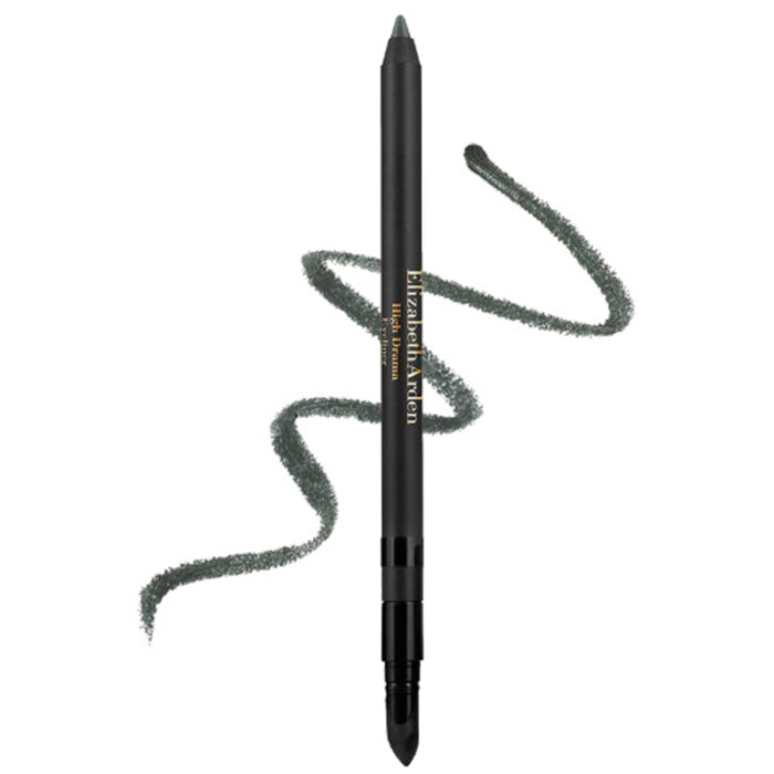 Elizabeth Arden High Drama Eyeliner in Steel The Stage from Jag Couture London featuring a sleek black pencil with a metallic finish.