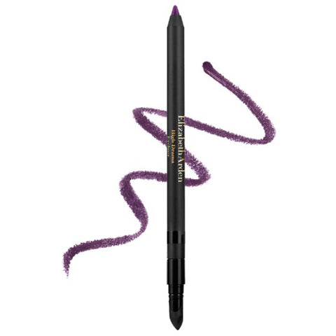 Elizabeth Arden High Drama Eyeliner in Purple Passion, vibrant purple pencil with sharp tip, on a neutral background.