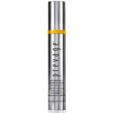 Elizabeth Arden Prevage Anti-Aging Intensive Repair Eye Serum in 15ml bottle with sleek packaging and applicator brush.