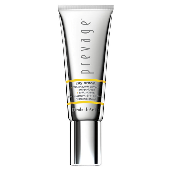 Elizabeth Arden Prevage City Smart SPF 50 moisturizer in 40ml jar, designed for urban skincare protection.