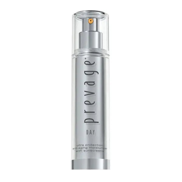 Elizabeth Arden Prevage Day Anti-Aging Moisturizer with SPF30 in a 50ml jar, featuring smooth cream texture and elegant packaging.