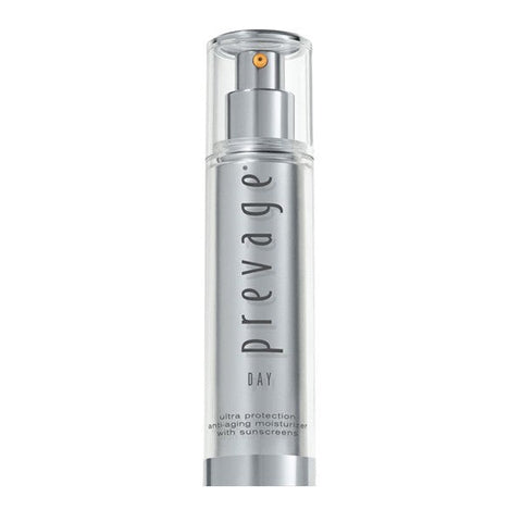 Elizabeth Arden Prevage Day Anti-Aging Moisturizer SPF30 in 50ml jar, featuring smooth cream texture and packaging.